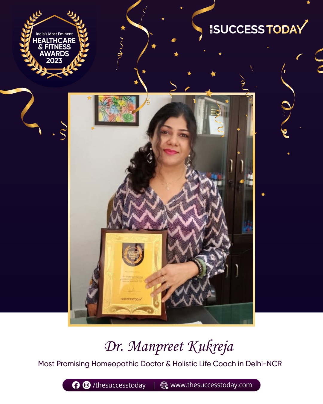 Dr. Manpreet Kukreja - Doctor | Homoeopathic & Lifestyle Clinic - The Success Today - Success Today - thesuccesstoday