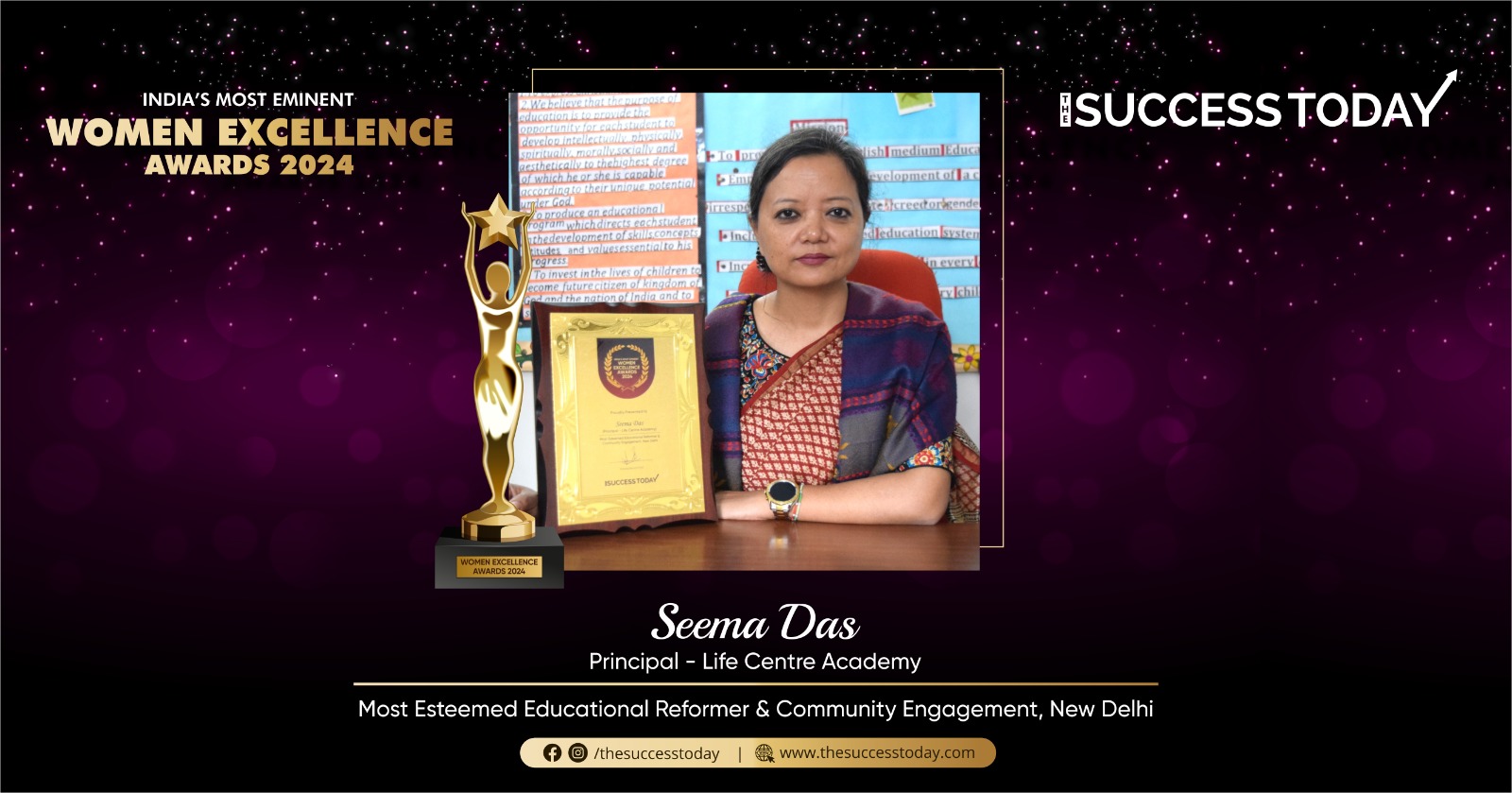 Seema Das Principal -Life Centre Academy - - The Success Today - Success Today - thesuccesstoday