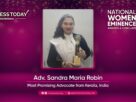 Adv. Sandra Maria Robin - Most Promising Advocate from Kerala, India - The Succes Today