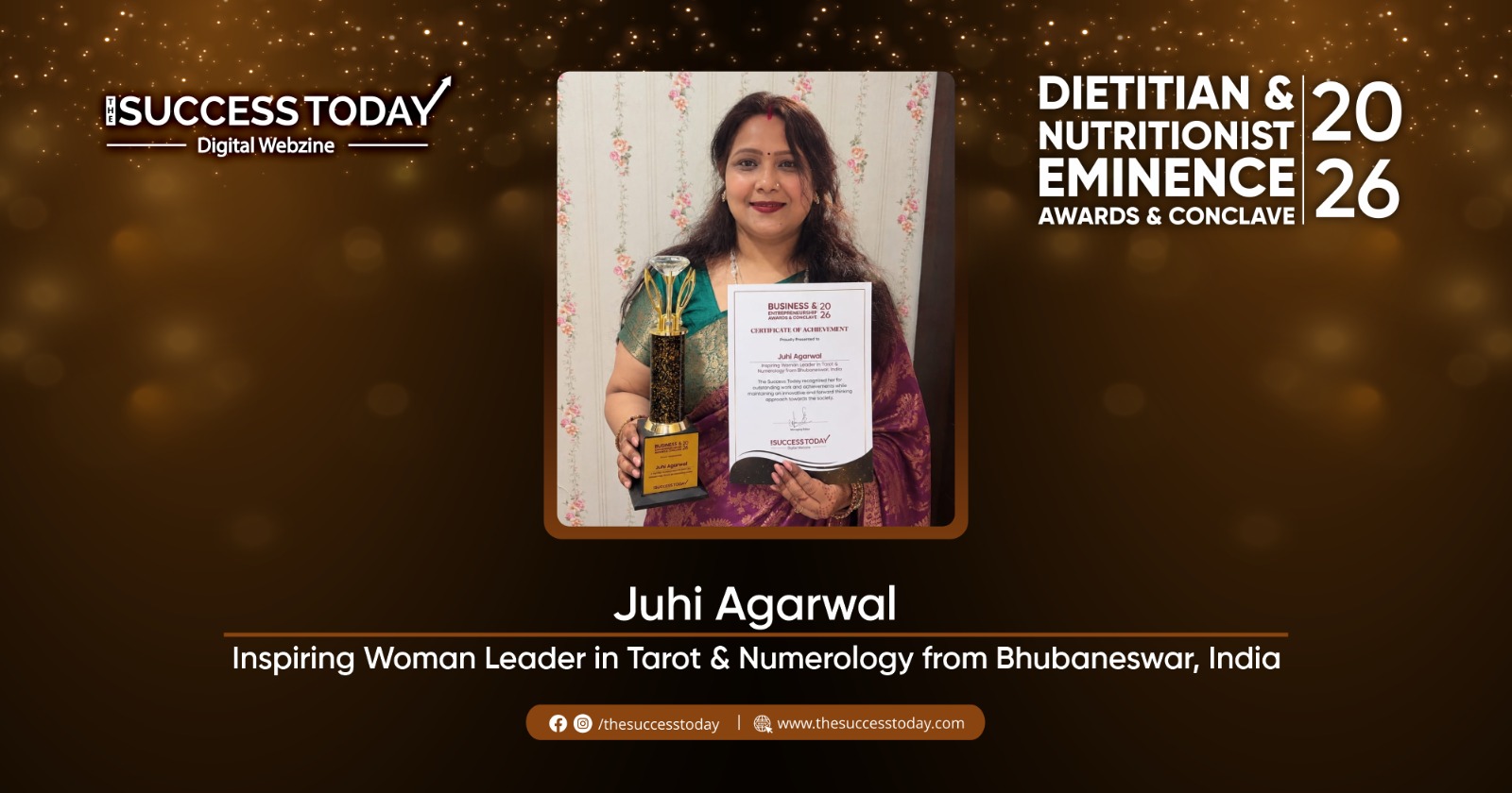 Juhi Agarwal - Inspiring Woman Leader in Tarot & Numerology from Bhubaneswar, India - The Success Today